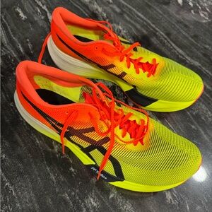 Asics Bright Yellow and Red Athletic Shoes